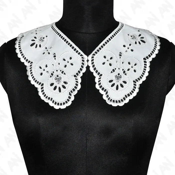 Floral Style Cutwork Neck Collar by Ani Accessories with intricate detailing for dresses, kurtis and blouse styling looks