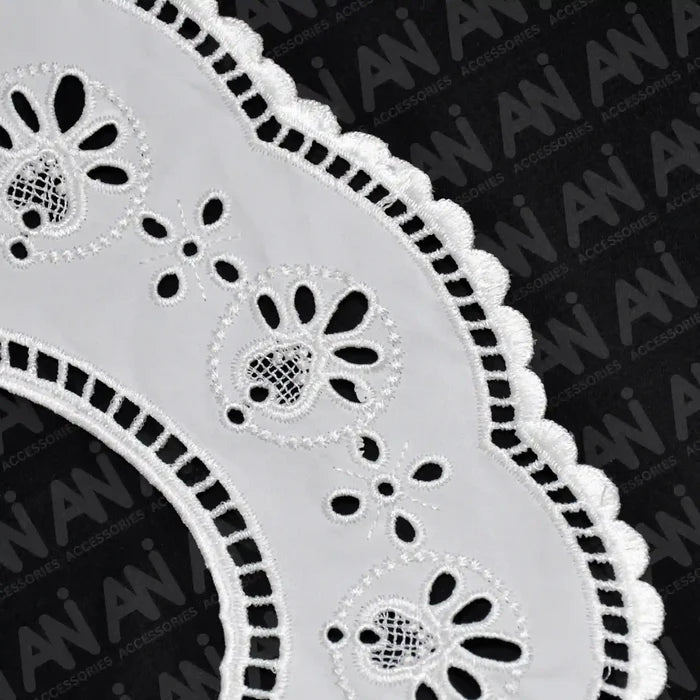 Designer Floral Style Cutwork Neck Collar from Ani Accessories for chic garment enhancement and layering looks