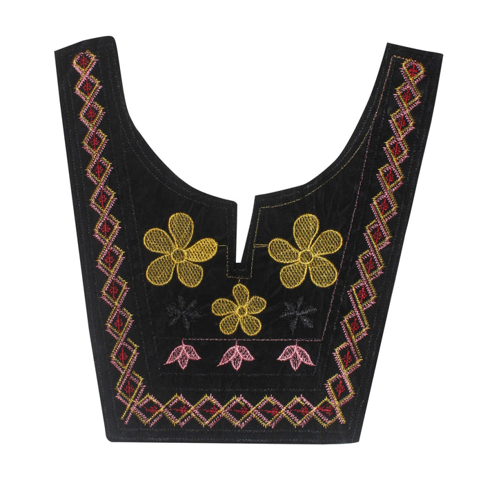 Floral style ethnic embroidered neckline by Ani Accessories featuring elegant floral motifs, fine threadwork and premium craftsmanship