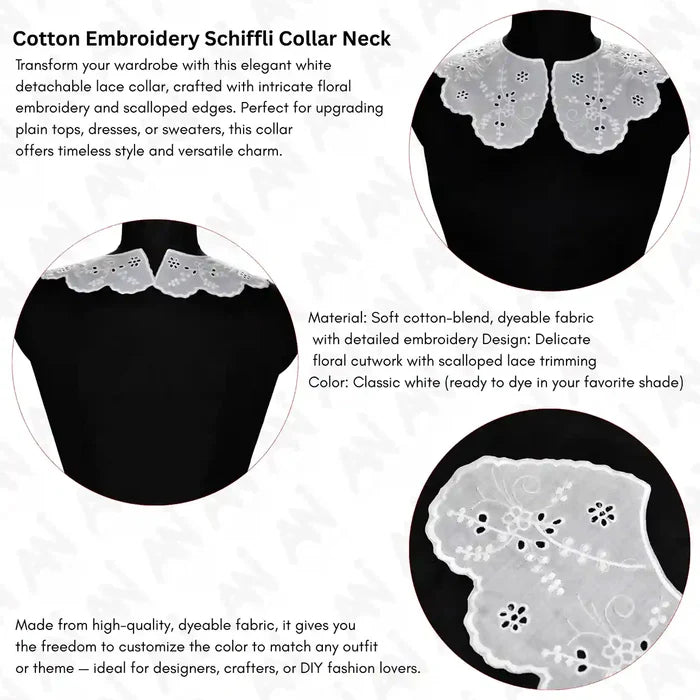 Premium Floral Style Leafy Design Neck Collar by Ani Accessories offering delicate neckline detail for apparel