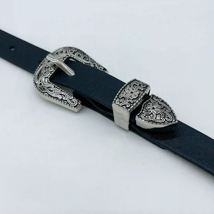 Floral Western-style buckle set