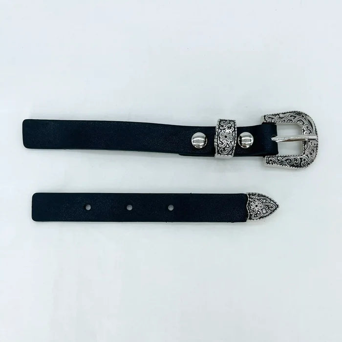 Floral Western-style buckle set