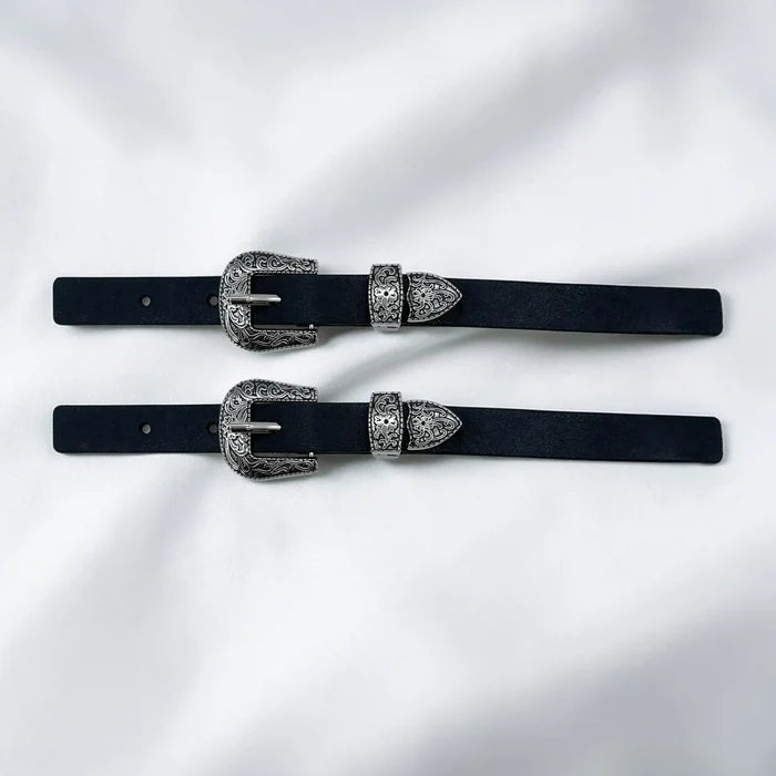 Floral Western-style buckle set