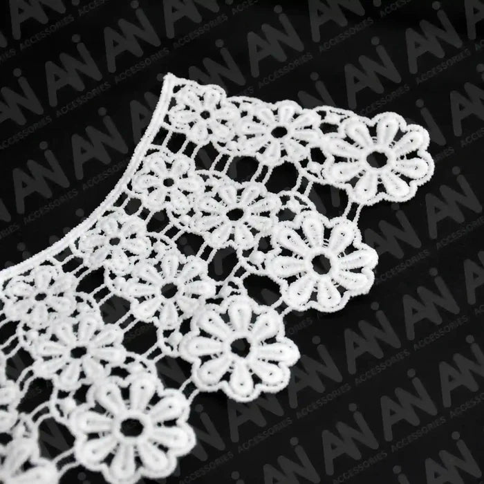 Ani Accessories flowing floral lace neck collar big and small sizes, small great for kids gowns