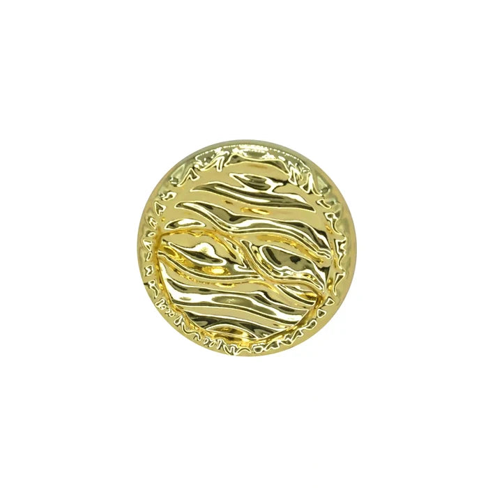 Fluid Wave Pattern Metal Button | 18mm(28L), 20mm(32L) & 25mm(40L)