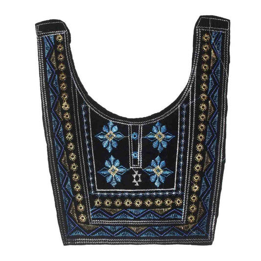 Folk art flair style embroidered neckline by Ani Accessories with artistic detailing for ethnic wear