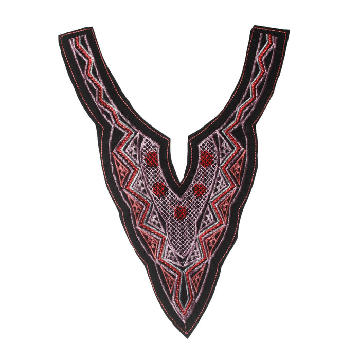 Folk Style Embroidery Sweetheart style Scoop Neckline Applique