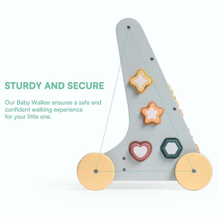 ROBUD wooden play set top-down view showing assembly components laid out on light surface