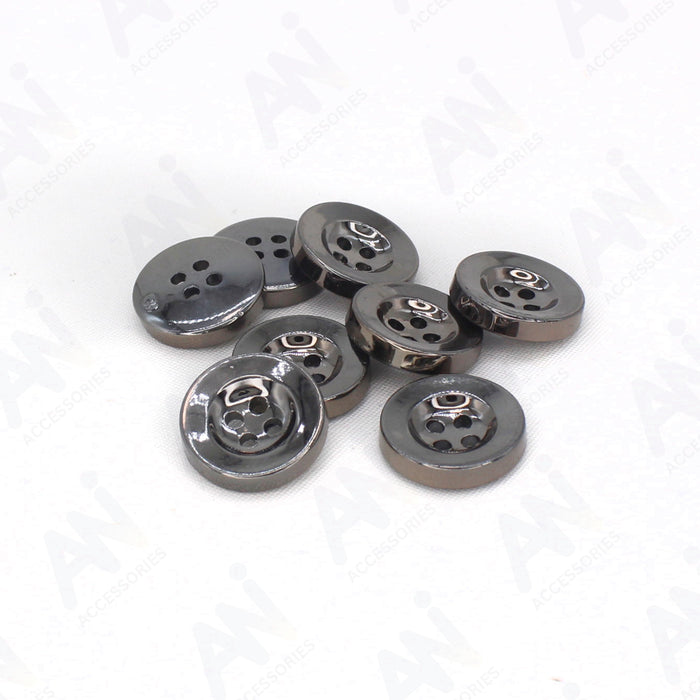 Four Hole Silver ABS Plastic Buttons | 25.5mm (40L)