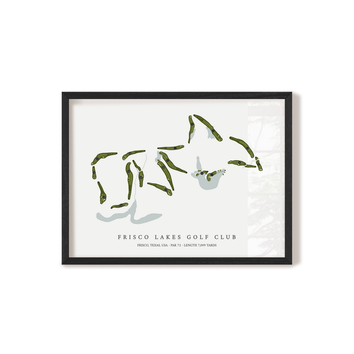 Frisco Lakes Golf Club | Golf Course Map | Black Frame