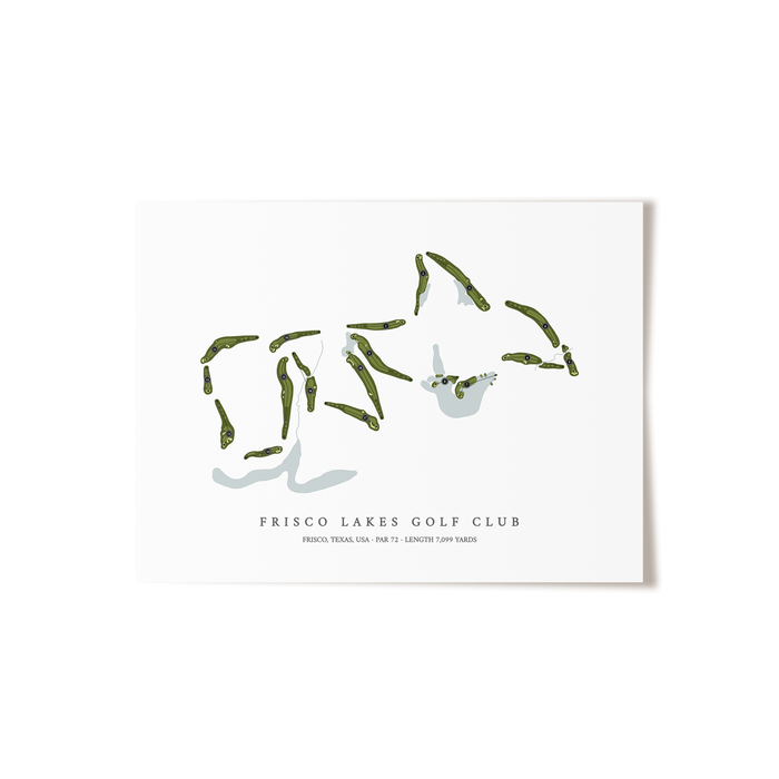 Frisco Lakes Golf Club | Golf Course Map | Unframed