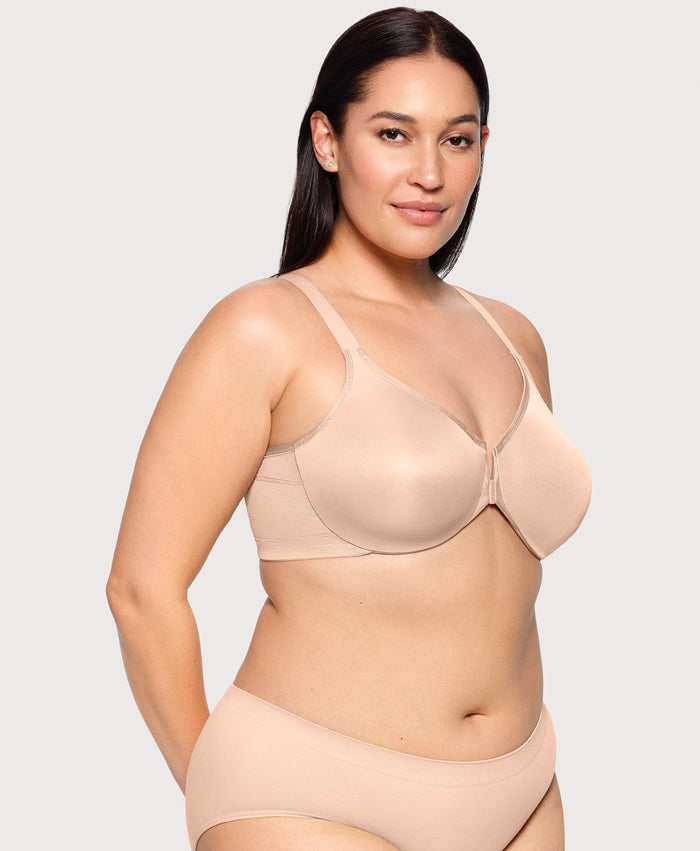 Front-Closure Posture Back WonderWire Bra Cafe
