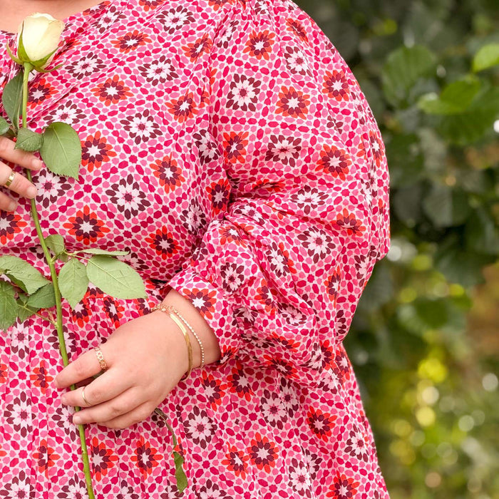 Gabriela Cotton Maxi Dress - Pink Pearl