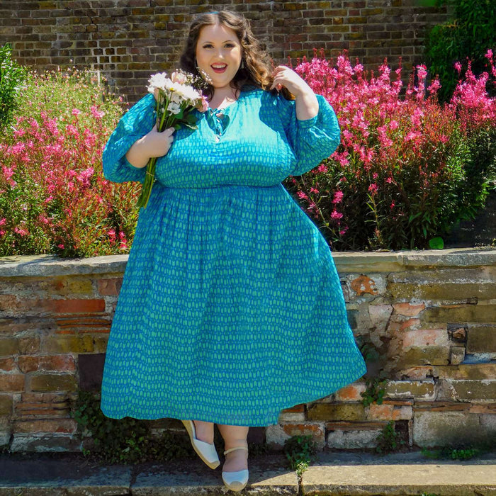 Gabriela Cotton Maxi Dress - Teal City