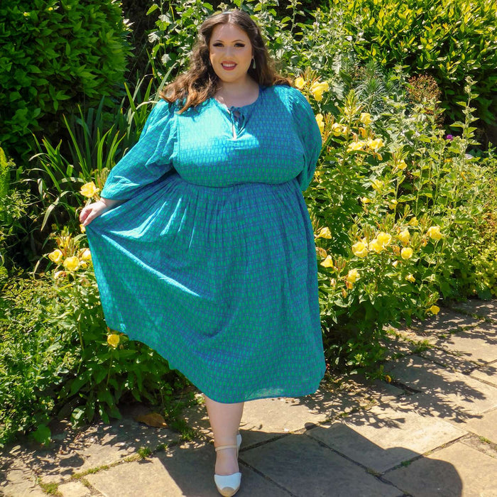 Gabriela Cotton Maxi Dress - Teal City