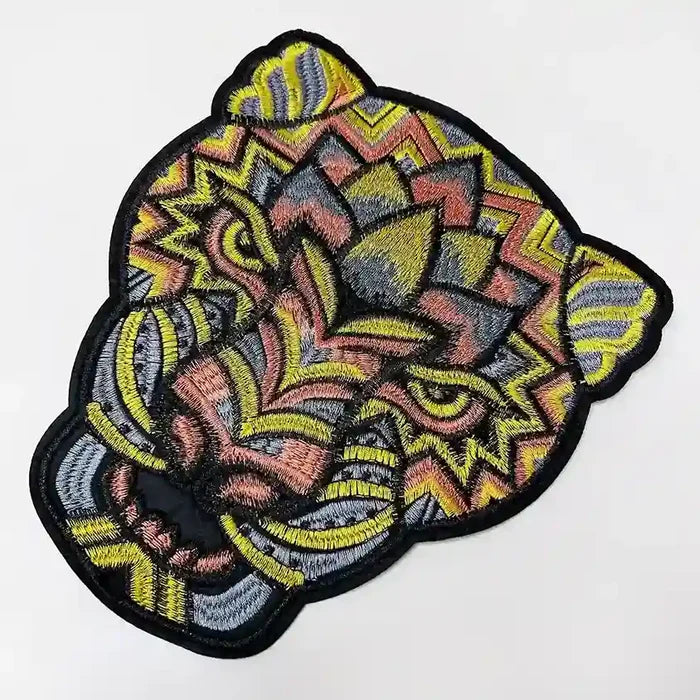 Geometric Jaguar Spirit Patch