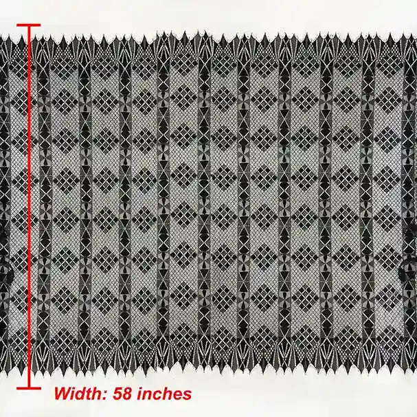Elegant geometric net lace fabric 58 inch by Ani Accessories for gowns tops and designer clothing