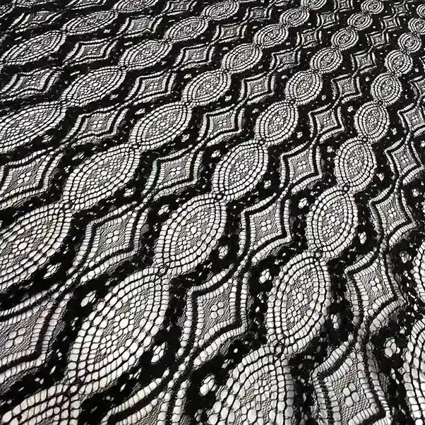 Elegant geometric wave mesh French fabric 54 inch by Ani Accessories for dresses tops and couture styling