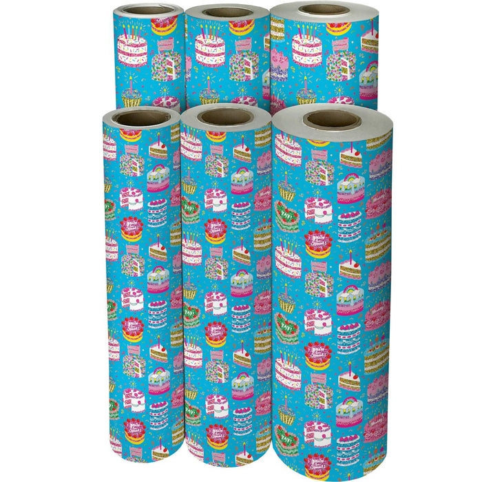 Gift Wrap - Celebration Cakes - Recycled Fiber