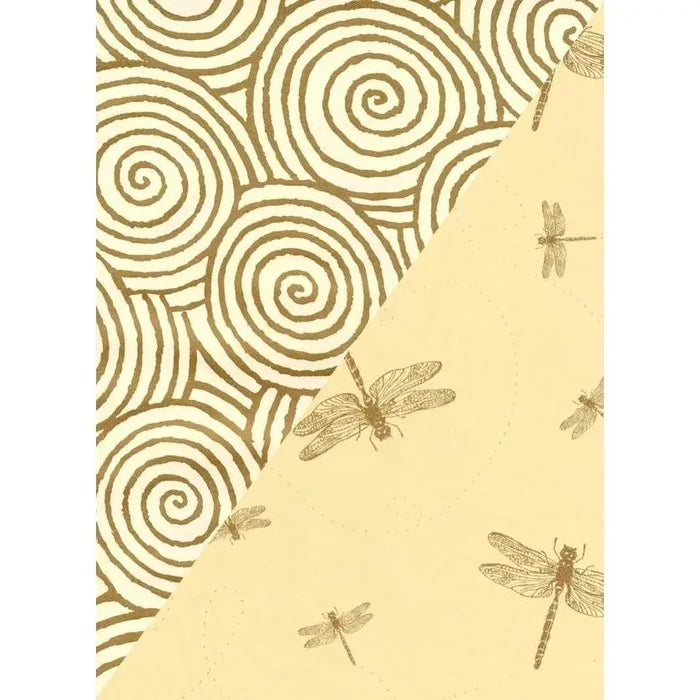 Gift Wrap - GW-4506 Dragonflies/Swirls (Reversible) - 24 X