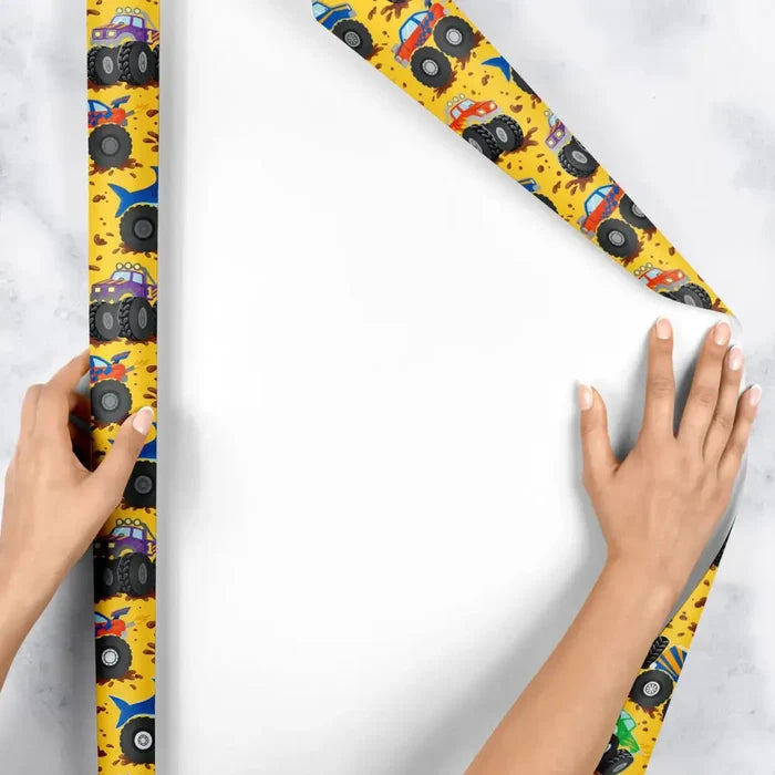 Gift Wrap - Monster Trucks - Recycled Fiber