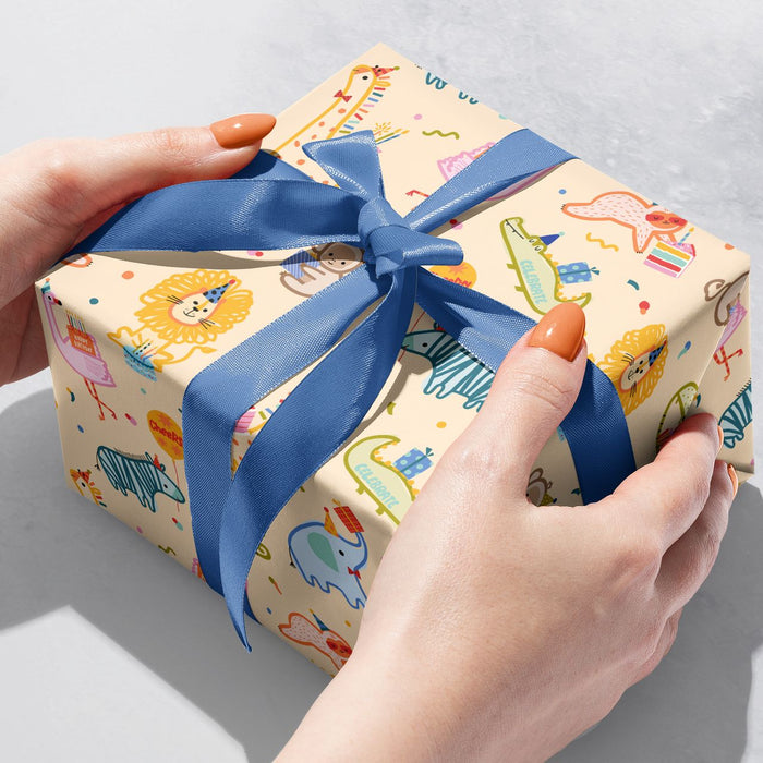 Gift Wrap - Safari Party - Recycled Fiber
