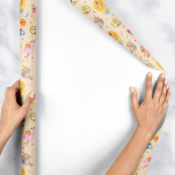 Gift Wrap - Safari Party - Recycled Fiber