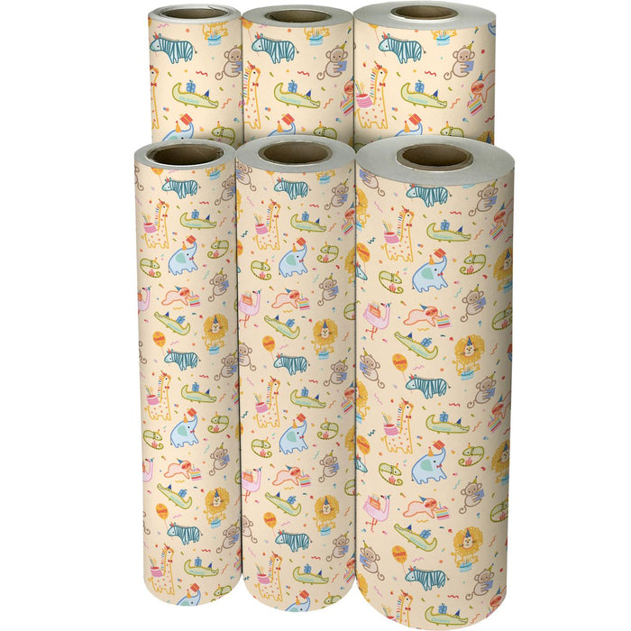 Gift Wrap - Safari Party - Recycled Fiber