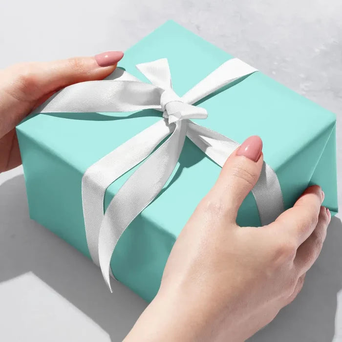 Gift Wrap - Solids - T Blue Matte (Recycled Fiber)