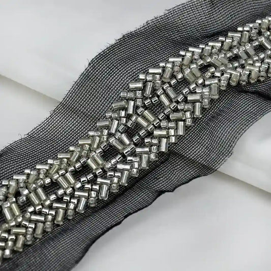 Glass Beaded Lace Trim - Cutdana