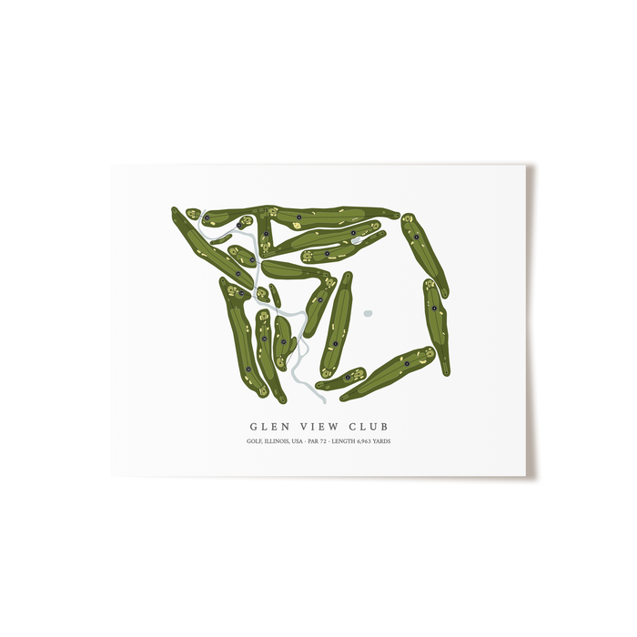 Glen View Club | Golf Course Map | Unframed