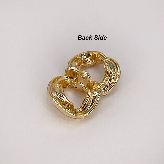 Gold Finish Interlinked Ring Metal Buttons | 24mm(38L)