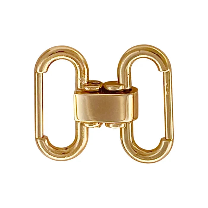 Buy Noe Ani Accessories Gold Interlocking Buckle Clasp for Belts Bags Dresses | Metal Buckle for DIY Clothing Accessories & Crafts. buckle in the white background.