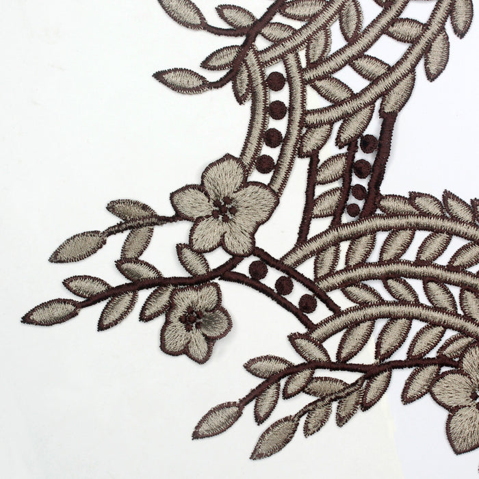 Gold Leafy Ethnic sweetheart Neckline Patch