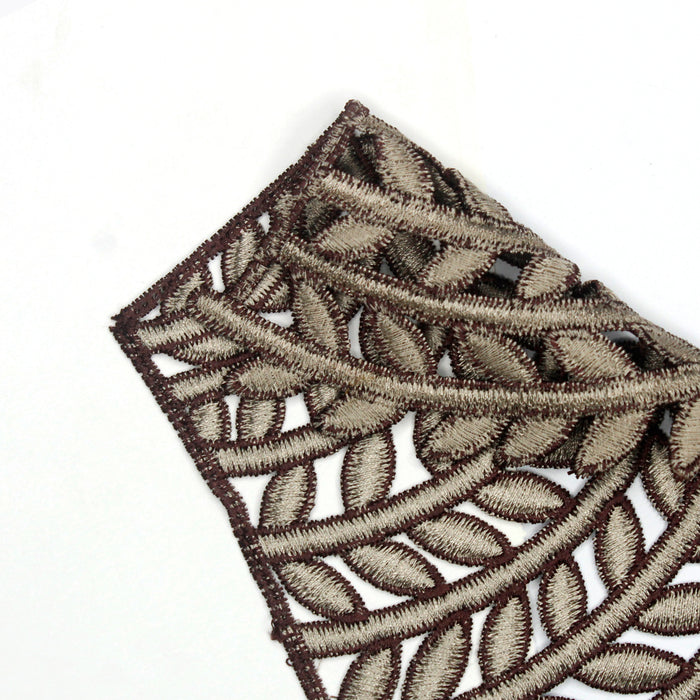 Gold Leafy Ethnic sweetheart Neckline Patch