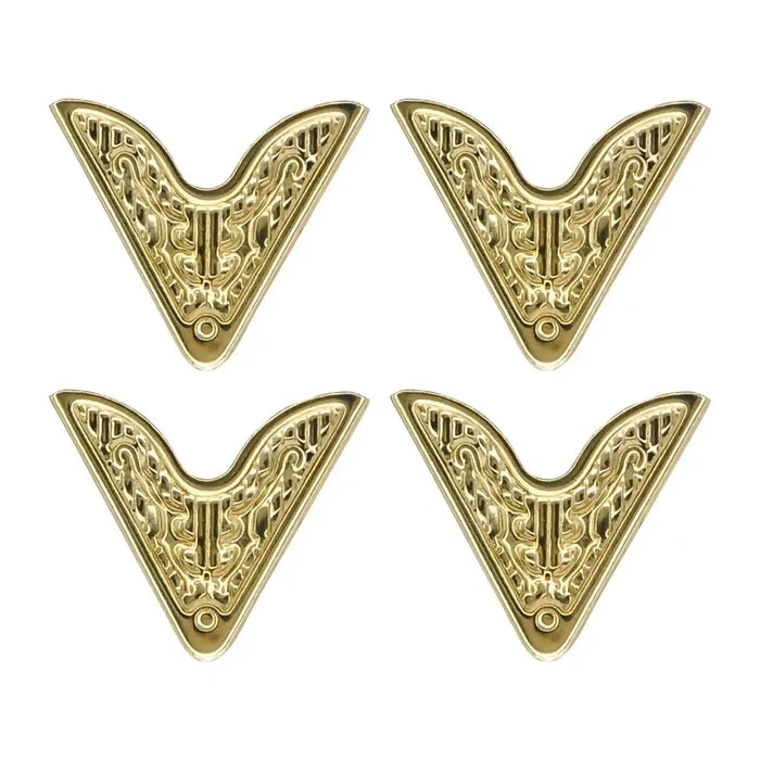 Gold V-Shaped Collar Tips