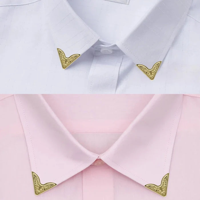 Gold V-Shaped Collar Tips