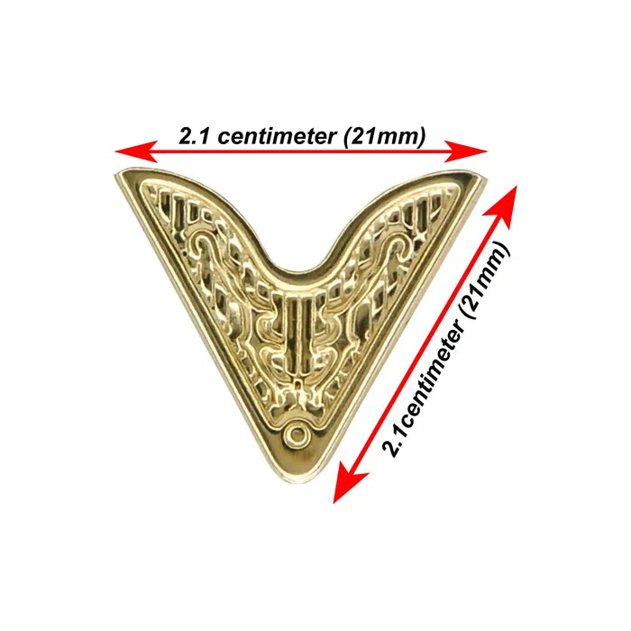Gold V-Shaped Collar Tips