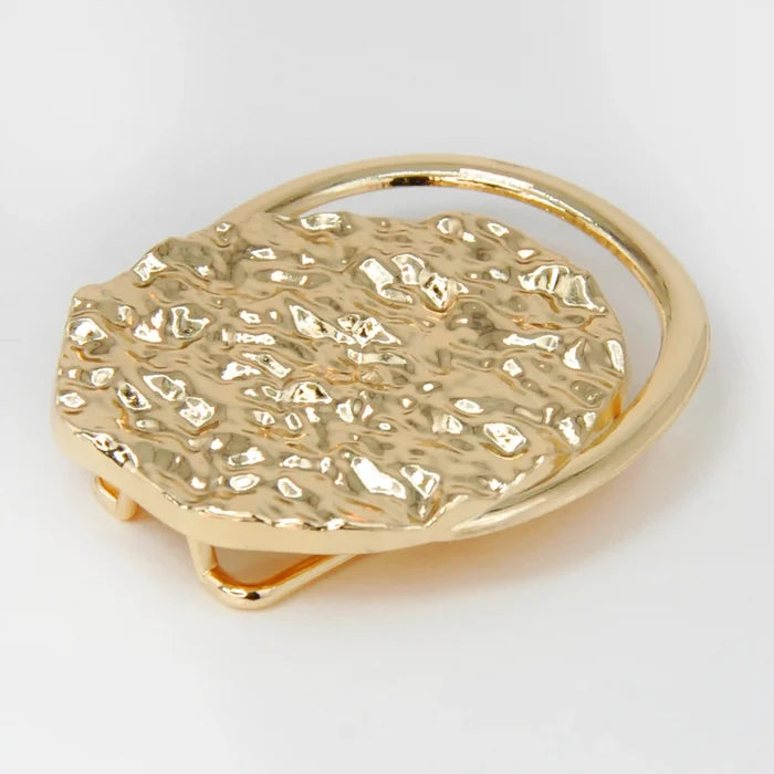 Golden Abstract Geometric Buckle