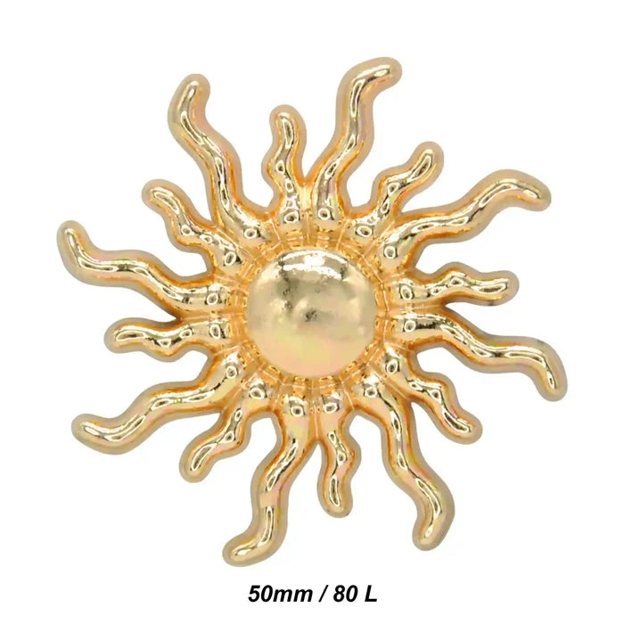 Golden Sun Metal Buttons | 50mm(80L)