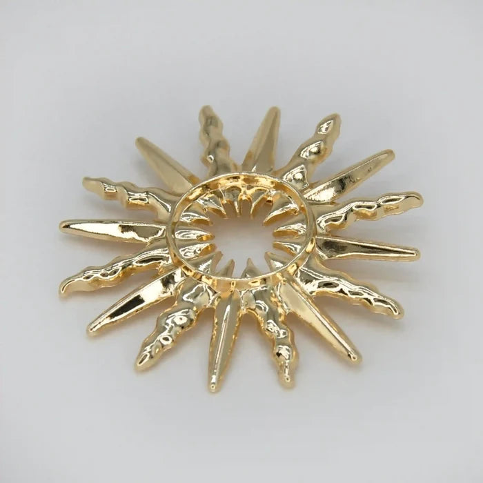 Golden Sunburst Brooch