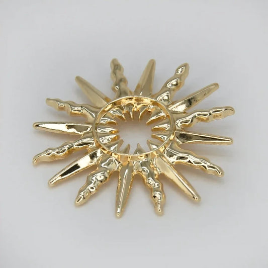 Golden Sunburst Brooch