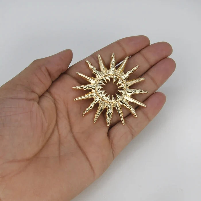 Golden Sunburst Brooch