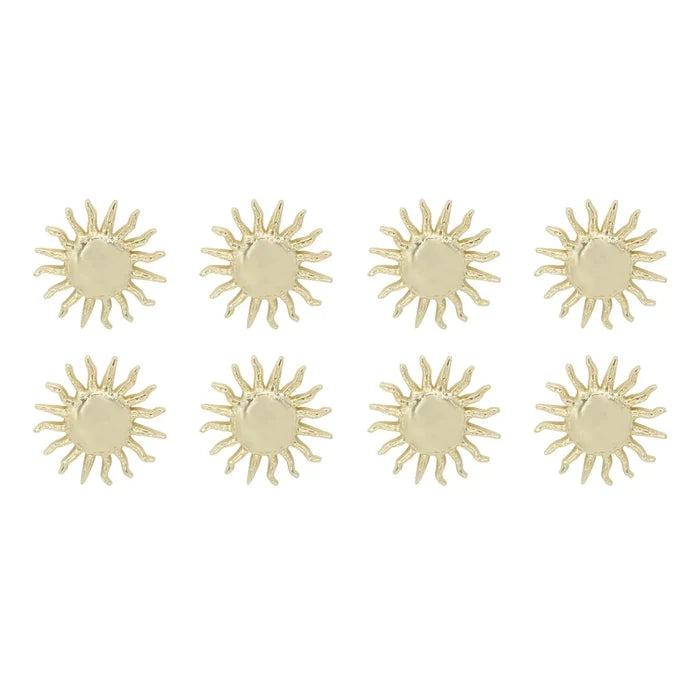 Golden Sunburst with Radiant Rays Metal Button | 25mm(40L)
