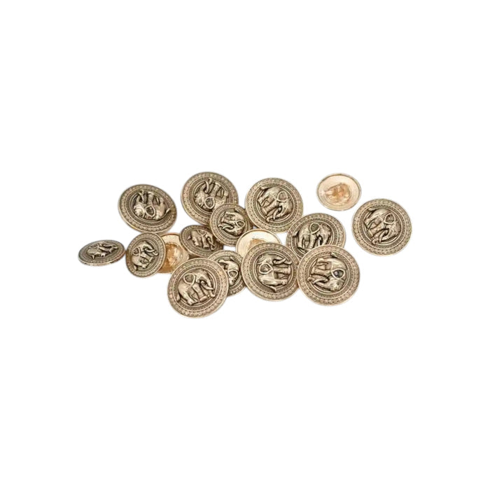 Antique gold / 18mm(28L) / 50 Buttons