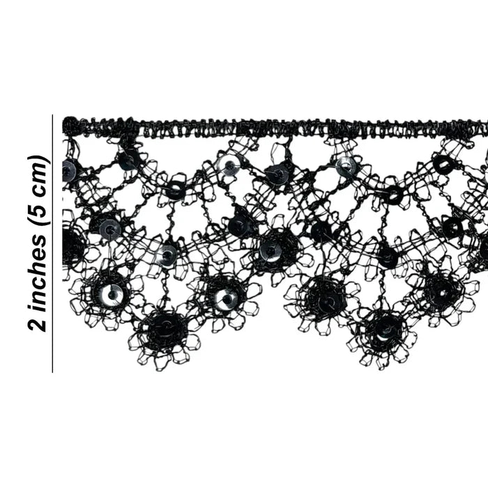 Graceful Floral Pattern Lace | Width 5cm (2 inches) 50mm | SKU-FML-18