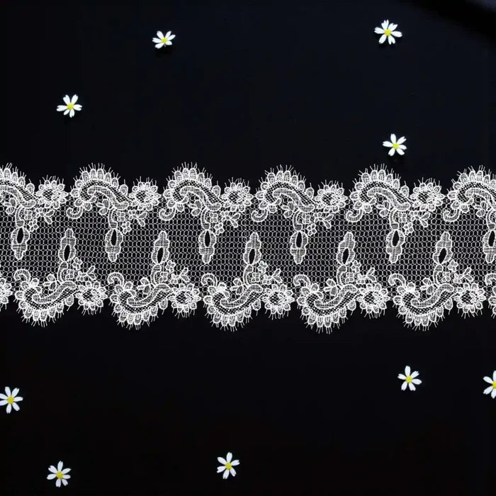 Graceful Lace with Floral Motifs | Width 21.5cm (8.5 inches) 215mm | SKU-FML-41