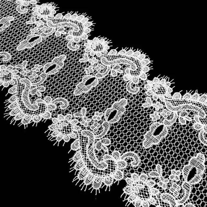 Graceful Lace with Floral Motifs | Width 21.5cm (8.5 inches) 215mm | SKU-FML-41