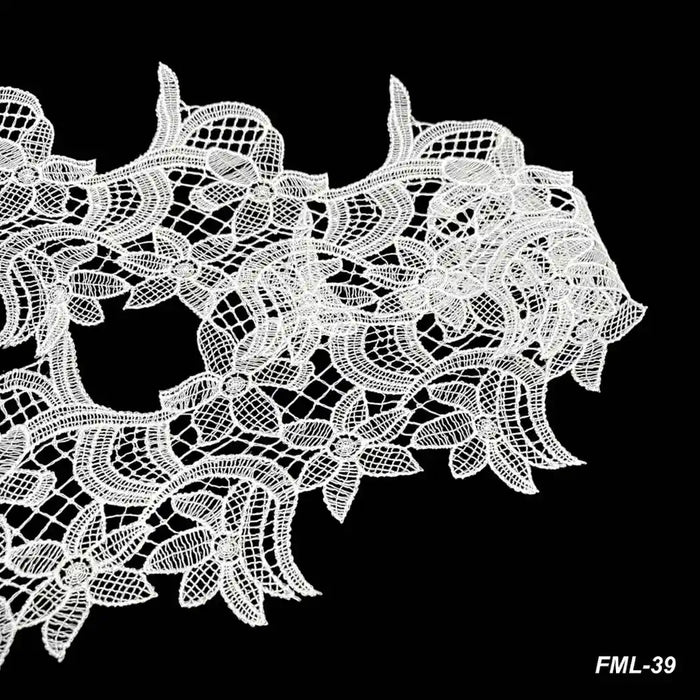 Graceful Leaf & Floral Lace | Width 17.7cm (7 inches) 177mm | SKU-FML-39