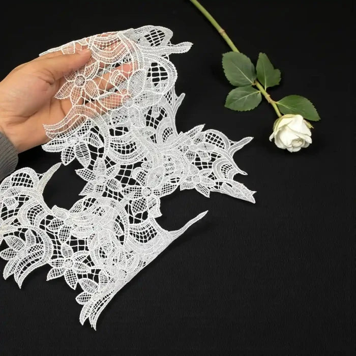 Graceful Leaf & Floral Lace | Width 17.7cm (7 inches) 177mm | SKU-FML-39